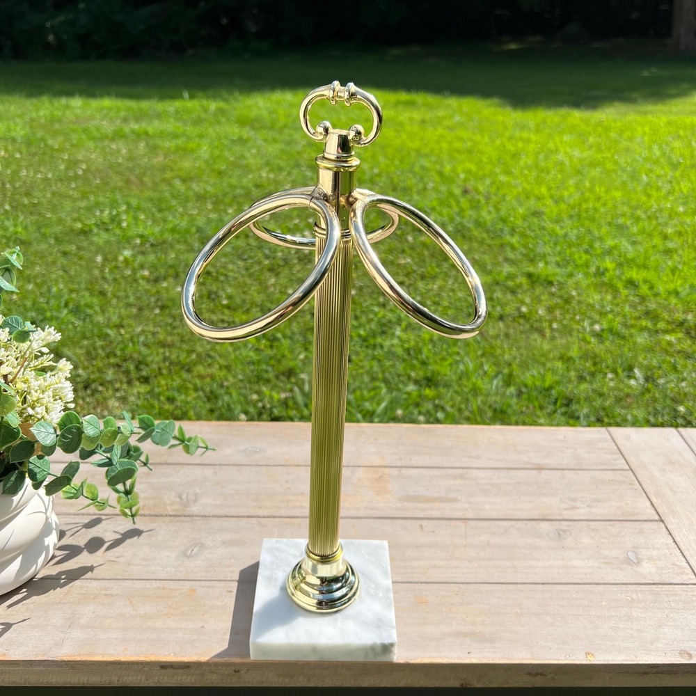 Vintage Marble Hand Towel Holder Stand
